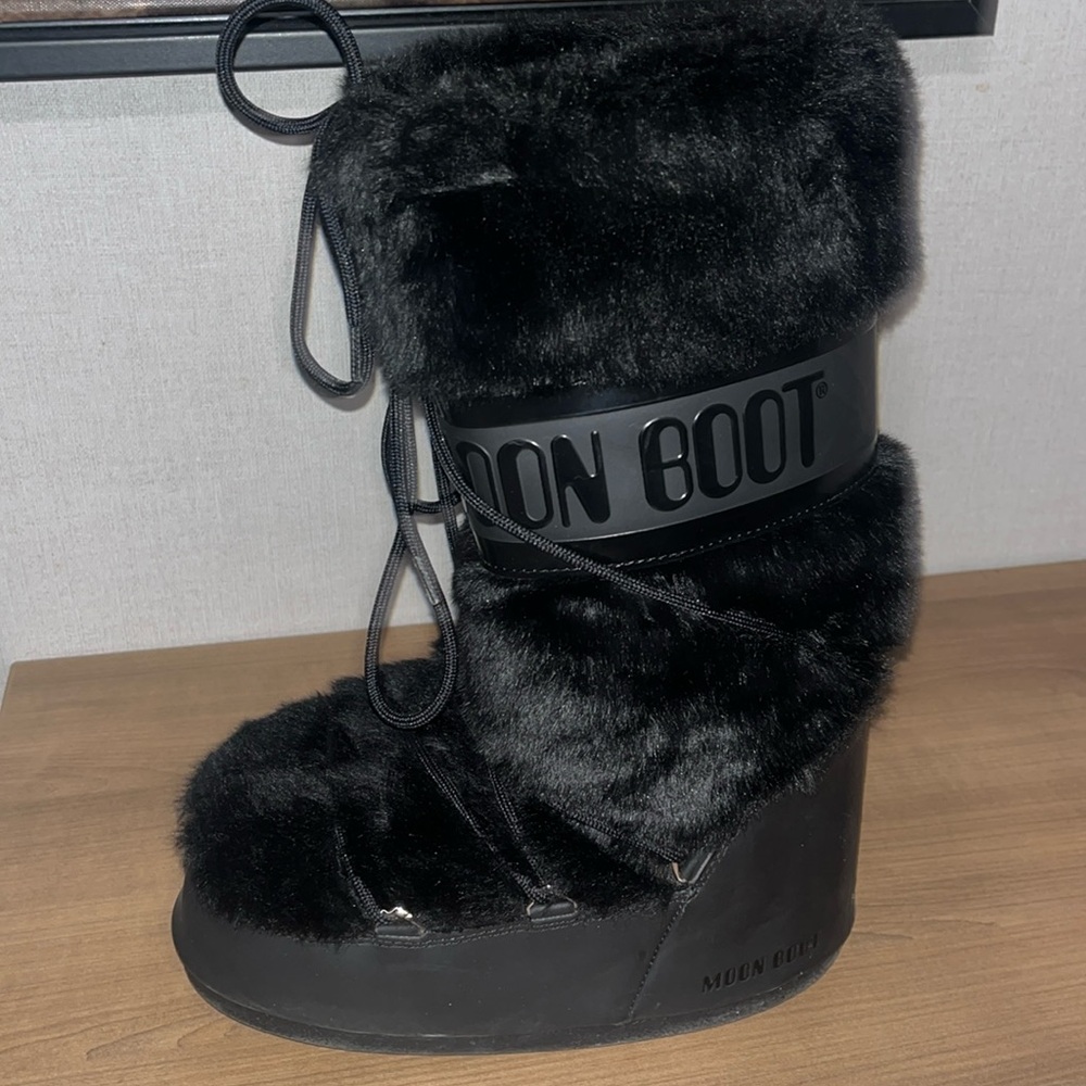 ICON BLACK FAUX-FUR BOOTS